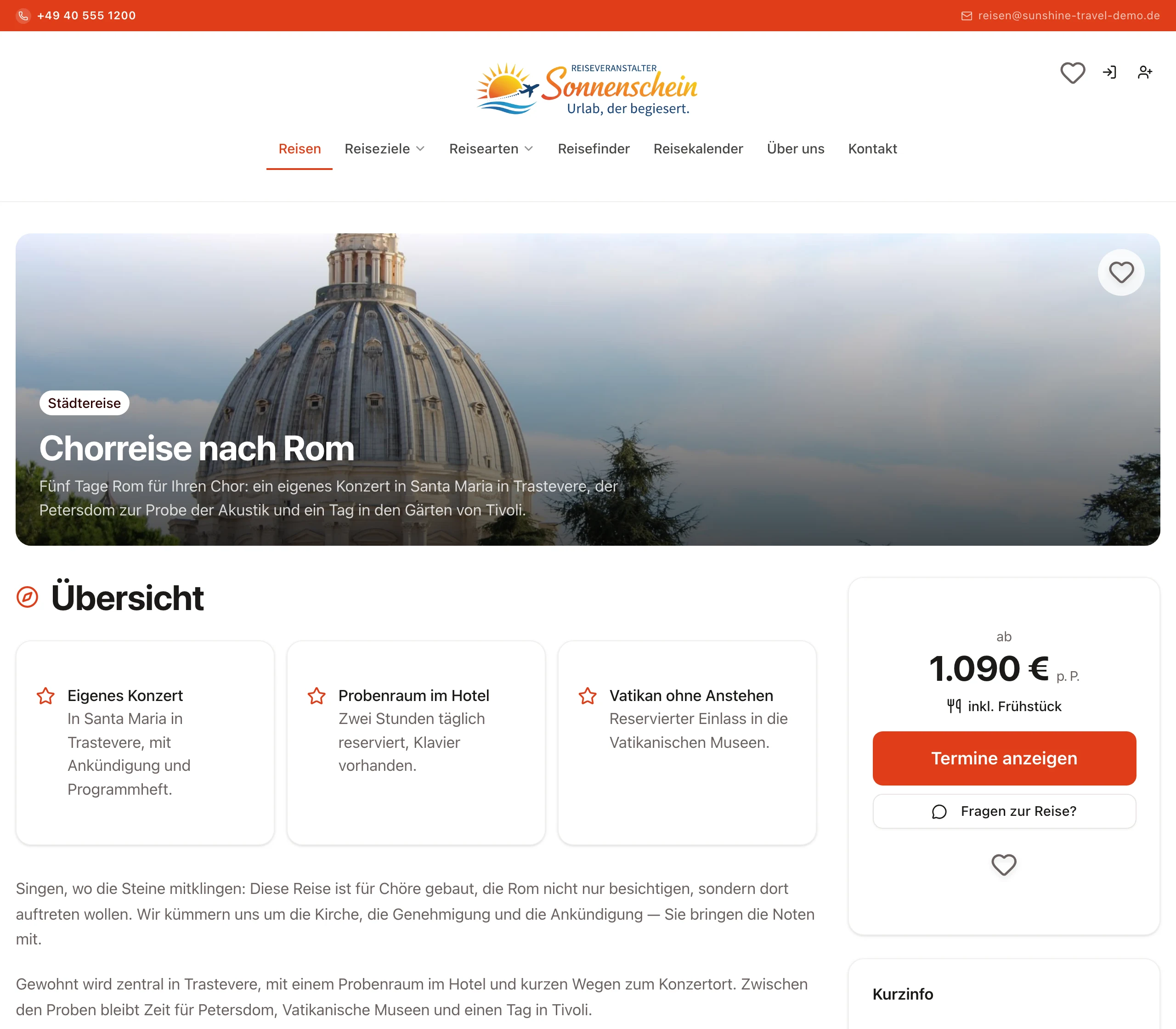 Vereinsreisen: Beispielreise im Design Voyage